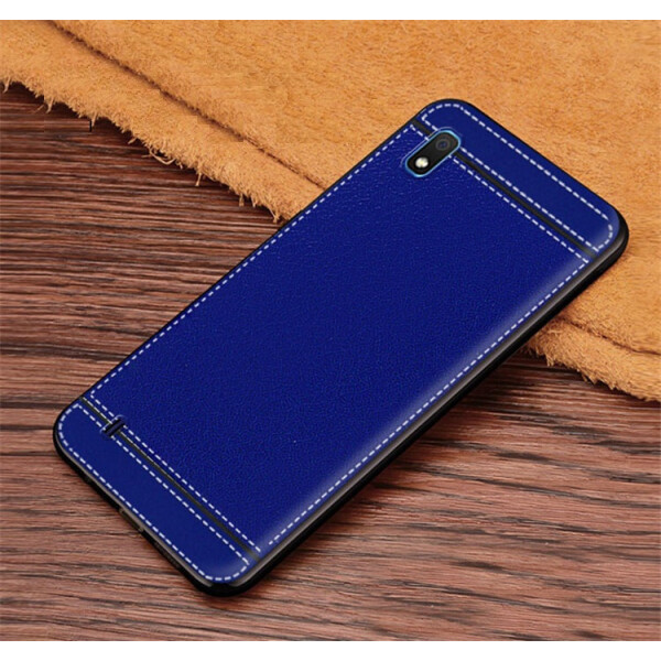

Чехол Litchi для Samsung Galaxy A10 2019 (A105) силикон бампер с рифленой текстурой Синий