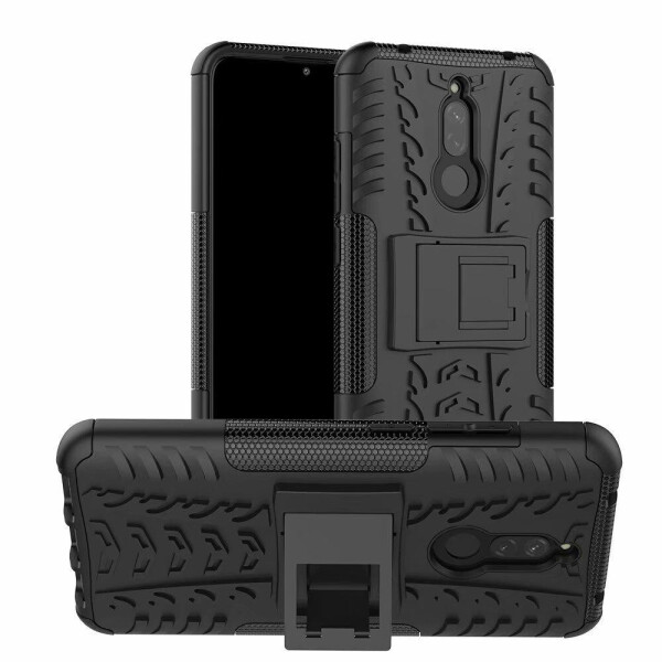 

Чехол Armored для Xiaomi Redmi 8A противоударный бампер с подставкой черный
