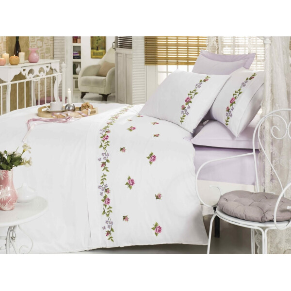 

Dantela Vita Embroidered Kanavice beyaz lila евро бело лиловый (ts-00770)