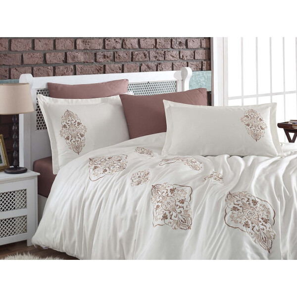 

Dantela Vita Embroidered Ottoman kahve krem евро кофейный крем (ts-00122)