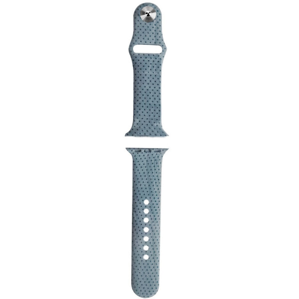 

Силиконовый ремешок с рисунком для Apple watch 38mm / 40mm (Серый/Точки) (905430)