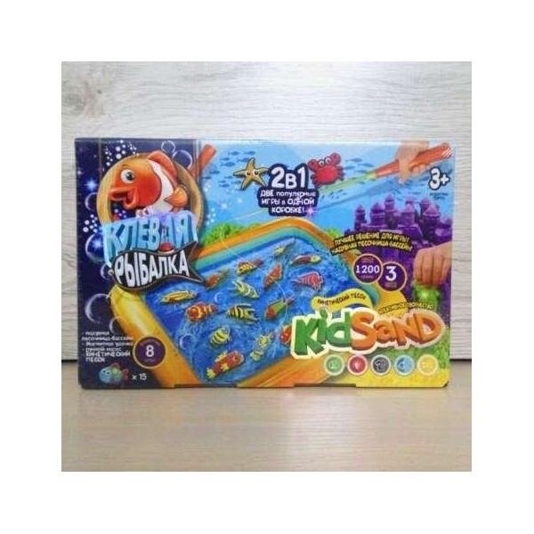 

Наст.игра 2 в 1: Клевая рыбалка и Кинетический песок KIDSAND Пок. /5/