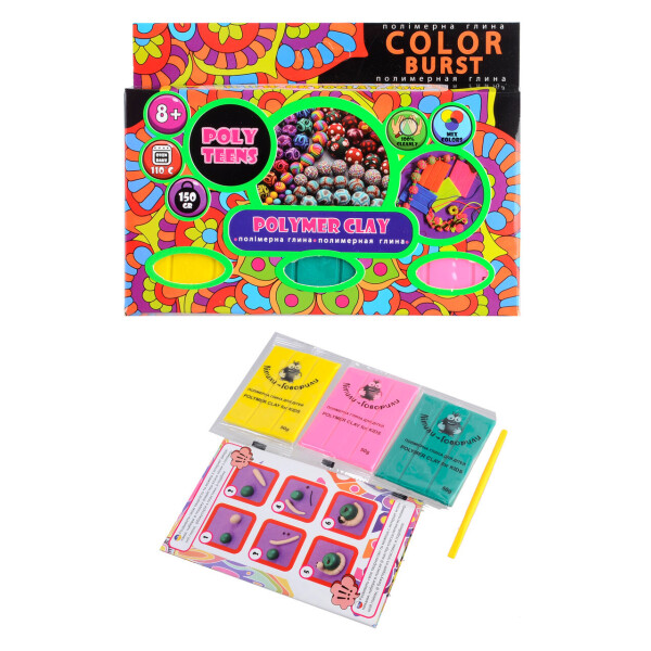 

Набор полимерной глины для лепки TM Poly Teens Color Burst /20/