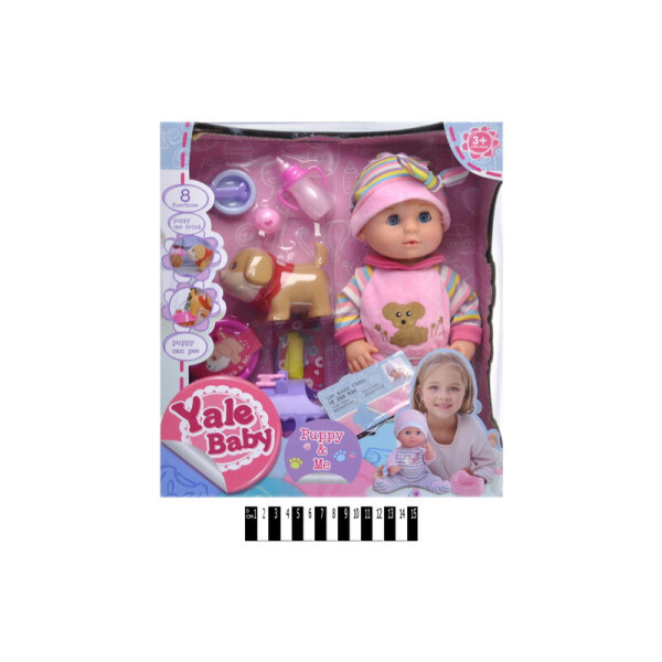 

Пупс "Yale baby" інтерактивний з песиком, кор.30,5*30*14,5см /8/