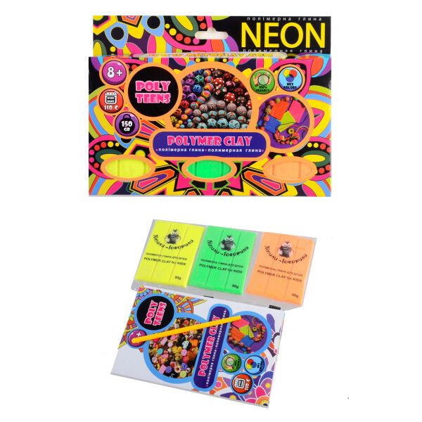

Набор полимерной глины для лепки TM Poly Teens Neon /20/