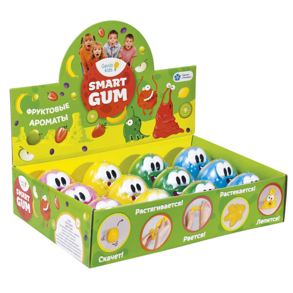 

Пластилин для детской лепки SMART GUM »ароматный 6,1 * 6,1 * 6 см//