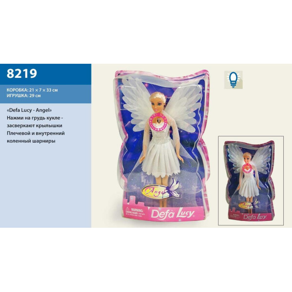 

Кукла "Defa Lucy"Ангел" свет крылья, в слюде 21*7*33см /48-2/