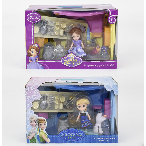 

Домик "Frozen"Sofia"MC Stuffin" бат,3в,кукла,кор.35,5*17*25,5 /16-2/