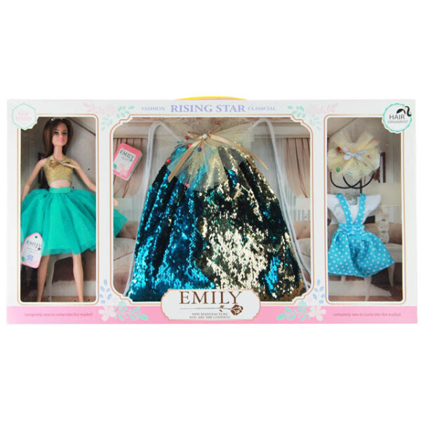 

Кукла "Emily" с сумочкой для девочки и аксес. для куклы, в кор.60*33*6,5см /12/
