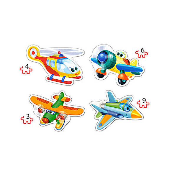 

Кастор пазлы 4в1 "Смешные самолеты" 16,5*11 /40/