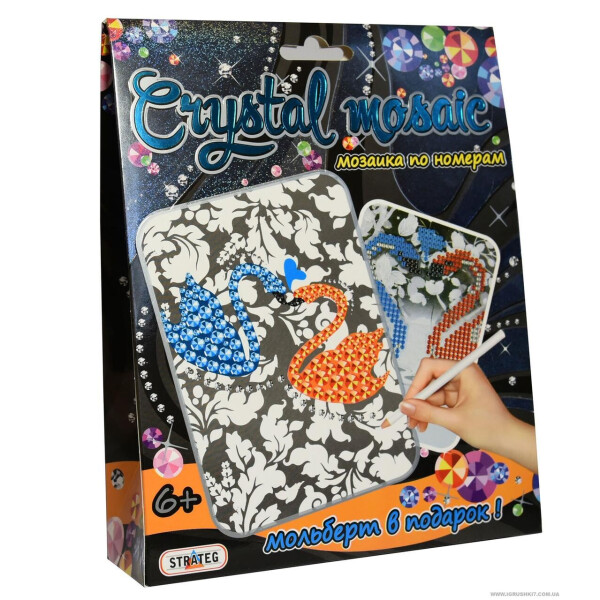 

Картинка со стразами "Лебеди" в кор. 19,3*15,3*4,2 см. /12/