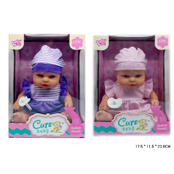 

Пупс муз 4 вида, соска, в кор.17,5*11,5*23см /72-2/