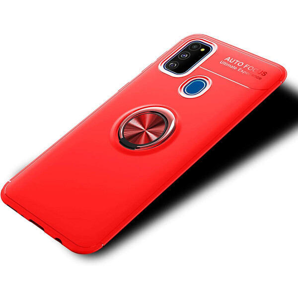 

TPU чехол Deen ColorRing под магнитный держатель (opp) для Samsung Galaxy M31 Красный / Красный