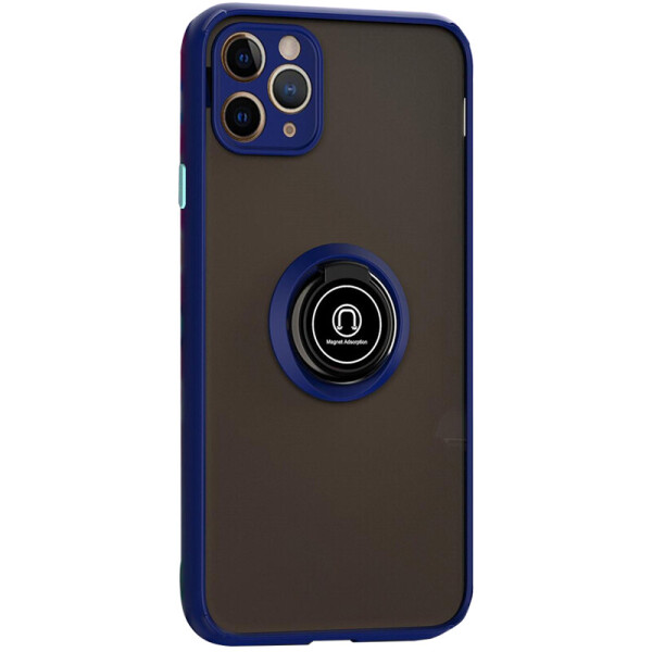 

TPU+PC чехол Deen ColorEdgingRing под магнитный держатель для Apple iPhone 7 / 8 / SE (2020) Синий