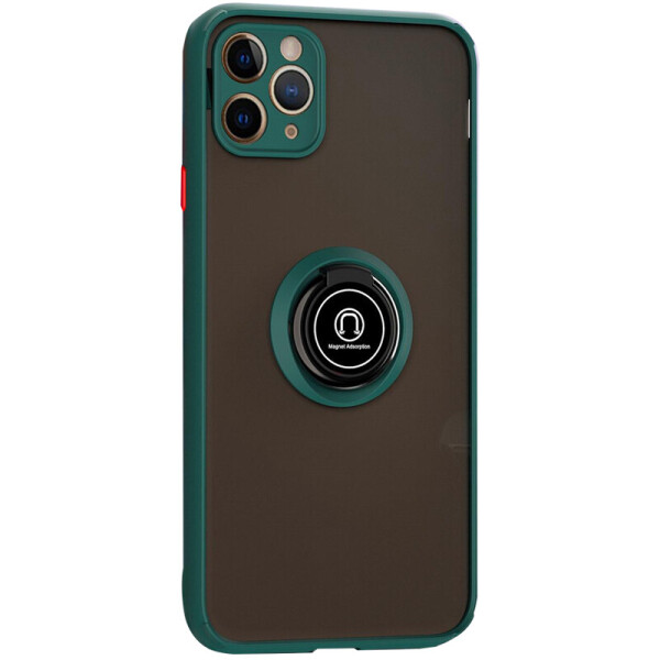 

TPU+PC чехол Deen ColorEdgingRing под магнитный держатель для Apple iPhone 7 / 8 / SE (2020) Зеленый