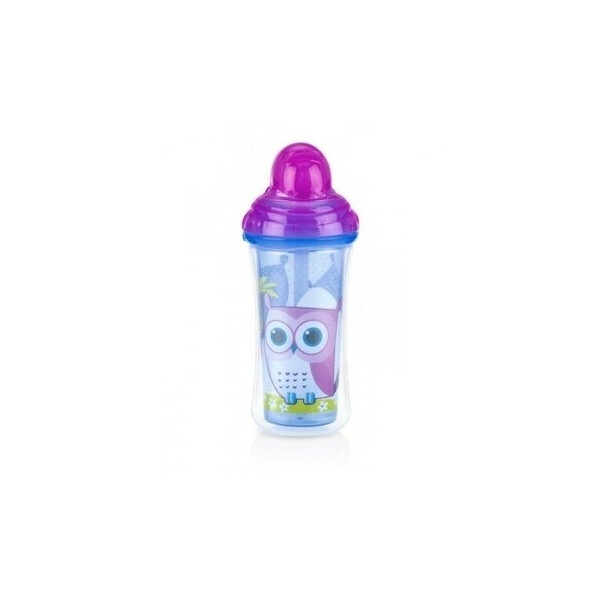 

Поильник Nuby Click-it с трубочкой, 270 мл, фиолетовый с голубым (10096owl)