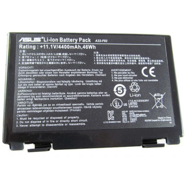 

Аккумулятор для ноутбука ASUS Asus A32-F82 4400mAh 6cell 11.1V Li-ion (A41558)