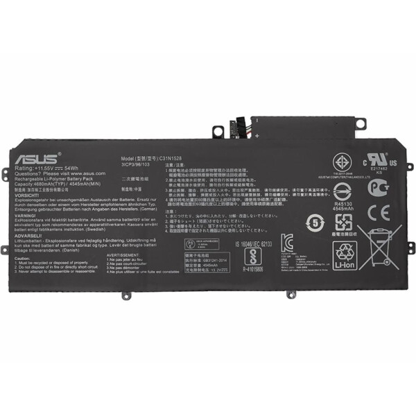 

Аккумулятор для ноутбука ASUS ZenBook Flip UX360 (C31N1528) 11.55V 54Wh (NB431038)