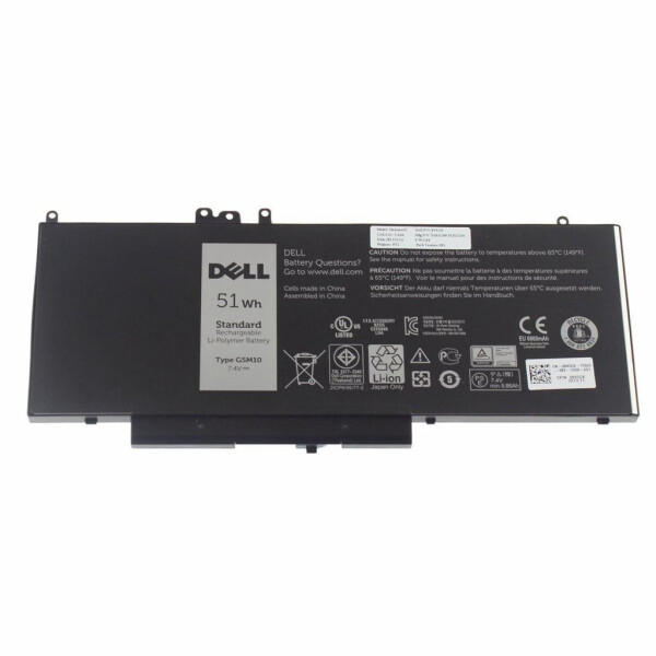 

Аккумулятор для ноутбука Dell Latitude E5550 G5M10, 6860mAh (51Wh), 6cell, 7.4V (A47175)
