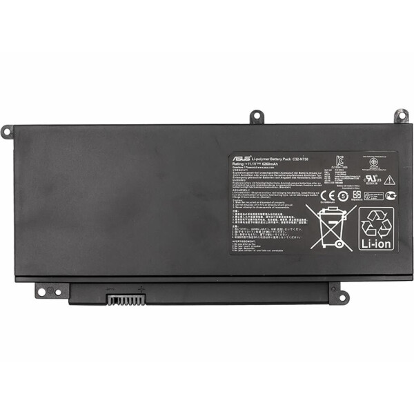 

Аккумулятор для ноутбука ASUS N750 Series (C32-N750) 11.1V 69Wh (NB431045)