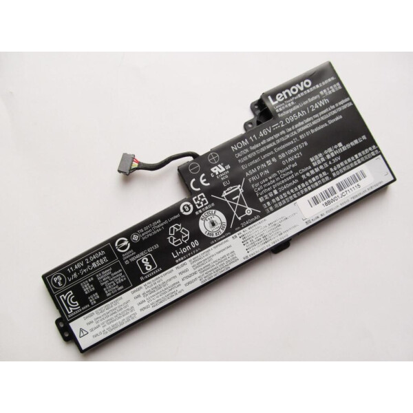 

Аккумулятор для ноутбука Lenovo ThinkPad T470 01AV421, 2095mAh (24Wh), 3cell, 11.46V, Li-ion (A47458)
