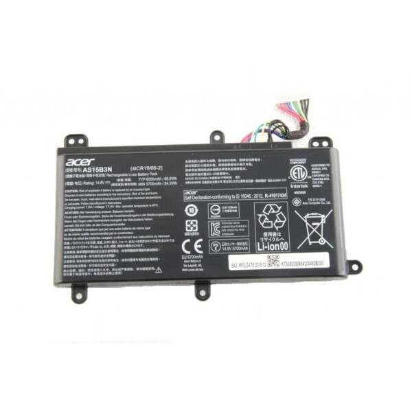

Аккумулятор для ноутбука Acer AS15B3N, 6000mAh, 8cell, 14.8V, Li-ion (A47270)