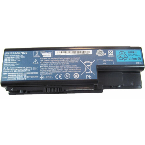 

Аккумулятор для ноутбука Acer Acer AS07B32 4800mAh 8cell 14.8V Li-ion (A41893)