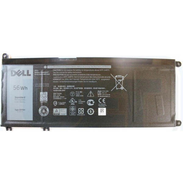 

Аккумулятор для ноутбука Dell Inspiron 17-7778 33YDH, 56Wh (3500mAh), 4cell, 15.2V, Li-ion (A47309)
