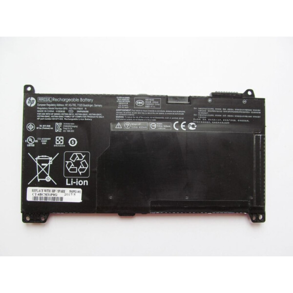 

Аккумулятор для ноутбука HP ProBook 450 G4 RR03XL, 48Wh (4385mAh), 3cell, 10.95V, Li-ion (A47411)
