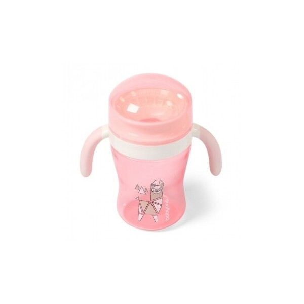 

Чашка-непроливайка BabyOno, с мягким носиком и ручками, розовый, 240 мл (1449)