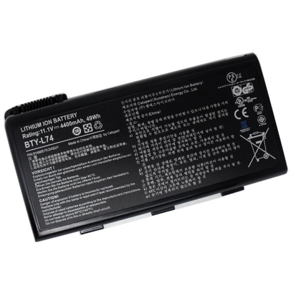 

Аккумулятор для ноутбука MSI A6200 (BTY-L74, MSYL74LH) 11.1V 5200mAh PowerPlant (NB00000134)