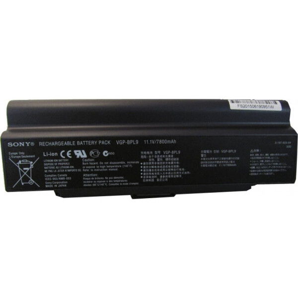 

Аккумулятор для ноутбука SONY Sony VGP-BPL9 7800mAh 6cell 11.1V Li-ion (A47018)