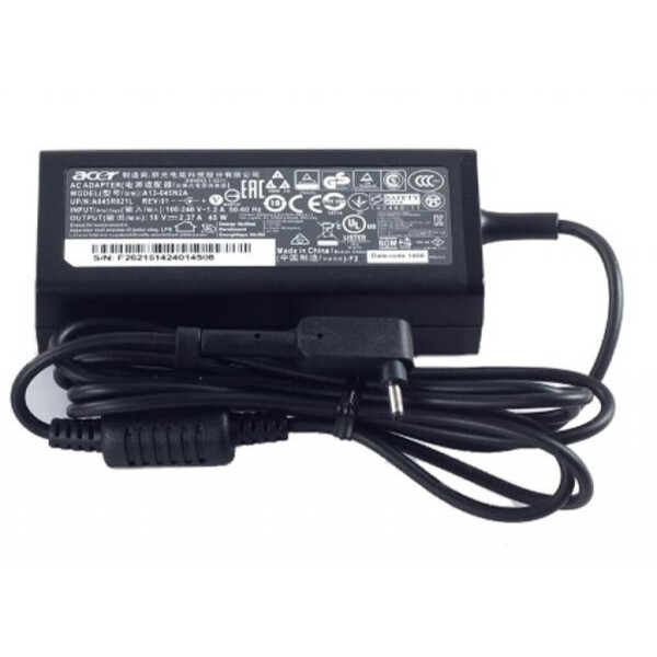 

Блок питания к ноутбуку Acer 45W 19V 2.37A разъем 3.0/1.1 (A13-045N2A)