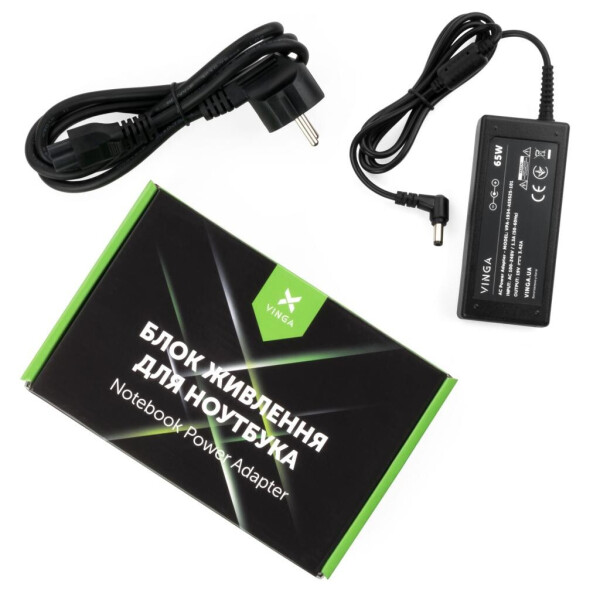 

Блок питания к ноутбуку Vinga ASUS 65W 19V 3,42A разъем 5.5x2.5 (VPA-1934-AS5525-101)