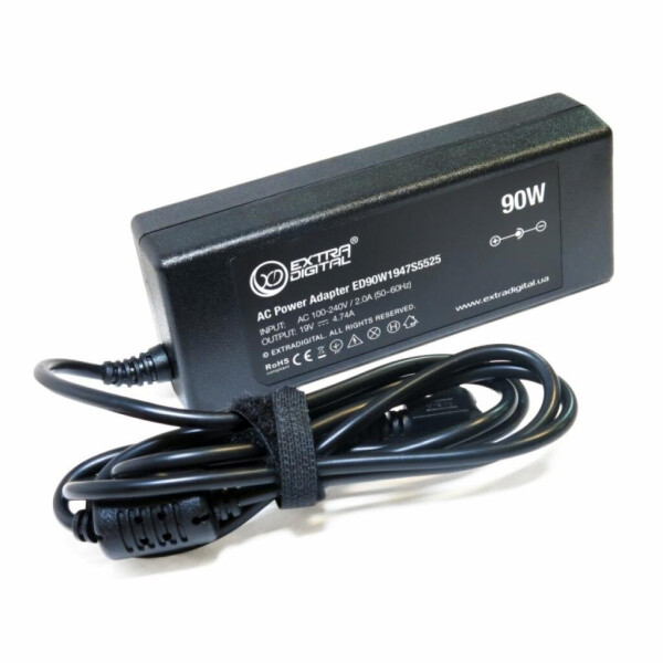 

Блок питания к ноутбуку EXTRADIGITAL Asus 19V, 4.74A, 90W (5.5x2.5) (PST3815)