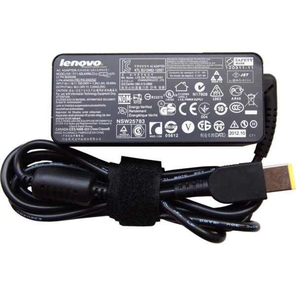 

Блок питания к ноутбуку Lenovo 45W 20V 2.25A разъем прямоугольный (pin inside) (ADLX45NLC3 / A40154)