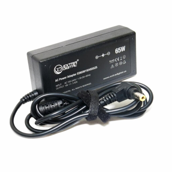 

Блок питания к ноутбуку EXTRADIGITAL Acer 19V, 3.42A, 65W (5.5x2.5) (PSA3803)