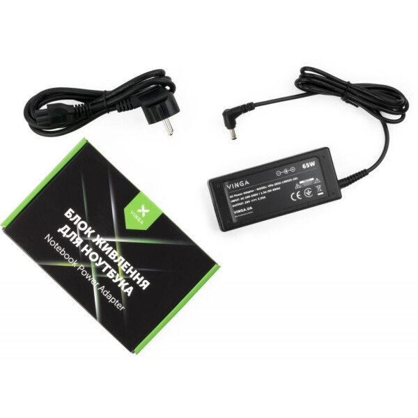 

Блок питания к ноутбуку Vinga Lenovo 65W 20V 3.25А разъем 5.5x2.5 (VPA-2032-LN5525-101)
