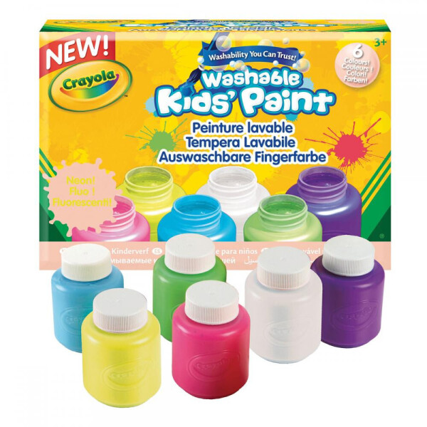 

Баночки со смываемыми красками Crayola неоновый 6 шт (54-2391)