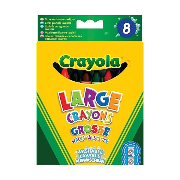 

Восковые мелки Crayola большие смываемые 8 шт (52-3282)