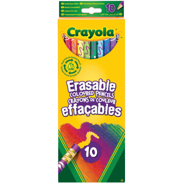 

Карандаши цветные Crayola с ластиками 10 шт (3635)