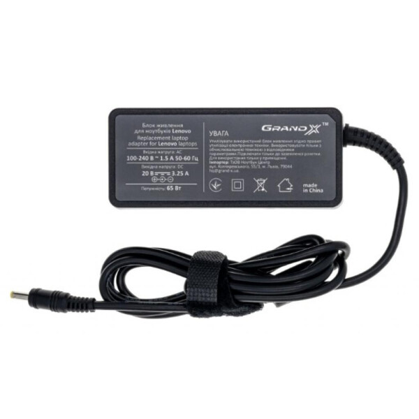 

Блок питания к ноутбуку Grand-X Lenovo (20V 3.25A 65W) 5.5x2.5mm (ACLEL65WS)