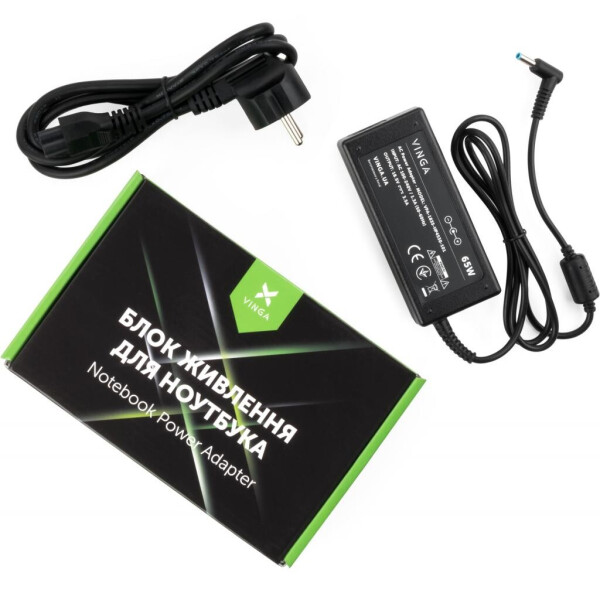 

Блок питания к ноутбуку Vinga HP 65W 18.5V 3.5А разъем 4.5x3.0 (VPA-1835-HP4530-101)