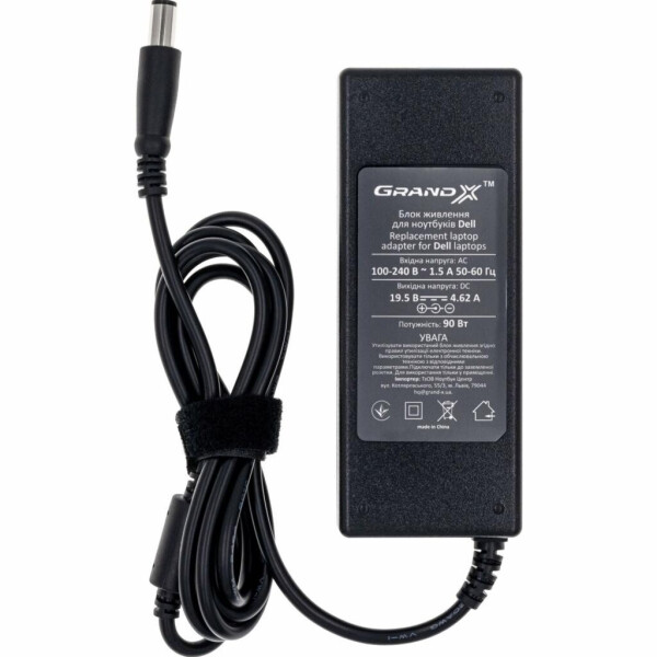 

Блок питания к ноутбуку Grand-X Dell (19.5V 4.62A 90W) 7.4x5.0mm (DL90W50C)