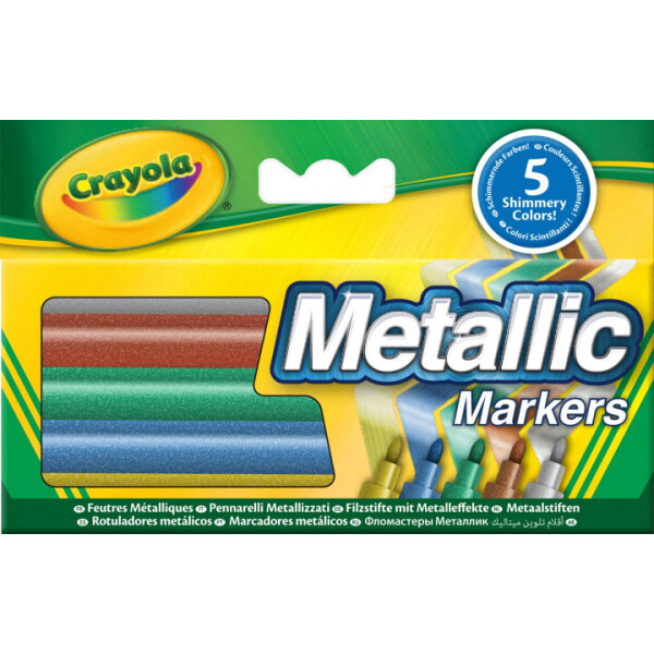 

Фломастеры Crayola Markers цвета Металлик 5 шт (58-5054)