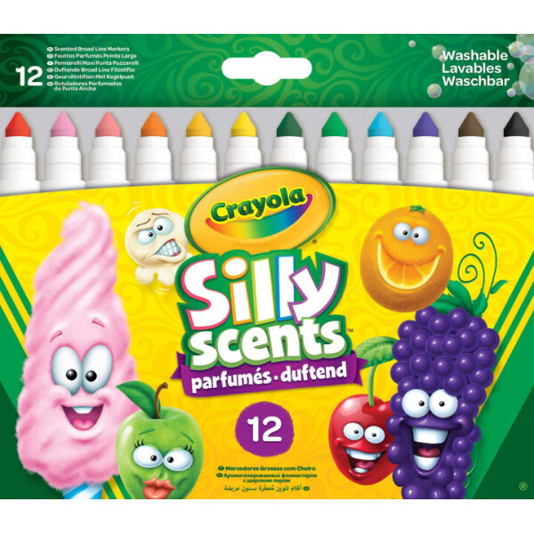 

Фломастеры широкие ароматизированные Crayola Silly Scents 12 шт (58-8337)