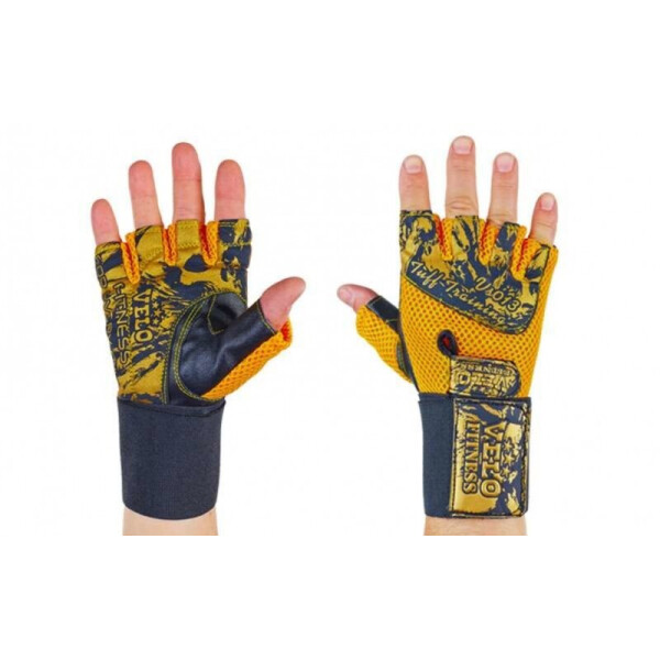 

Перчатки для тяжелой атлетики кожаные VELO VL-3224 Yellow