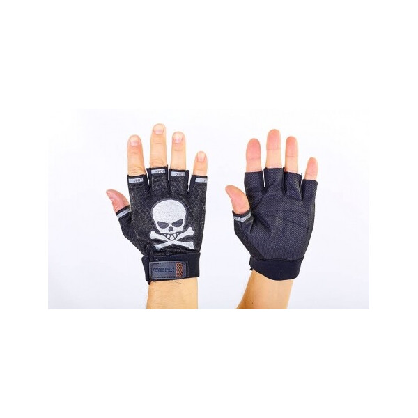 

Велоперчатки с открытыми пальцами Skull BC-4622 (L) Черный