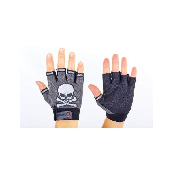 

Велоперчатки с открытыми пальцами Skull BC-4622 (L) Серый