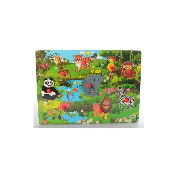 

Развивающая игрушка рамка-вкладыш Bambi MD 1309 Животные1
